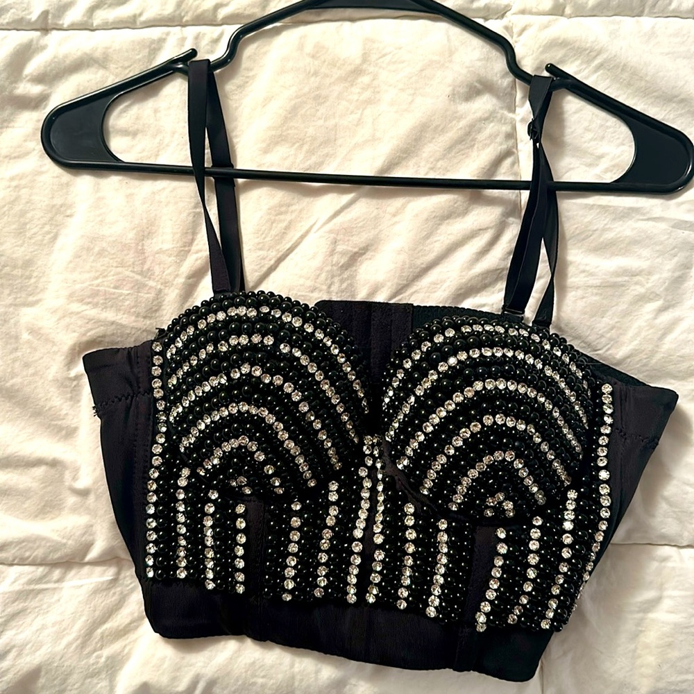 Bedazzled corset top